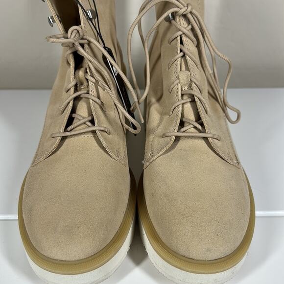 Sorel Hi-Line Waterproof Lace-Up Leather Suede Boots Chunky Heel Tan Sz 11 - Picture 11 of 14